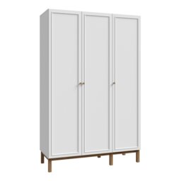 Rackhams Wensley 3 Door Wardrobe in Light Grey and Oak - Grey & Oak - Malemine - 1