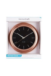 Rackhams Copper Effect Clock - Assorted - Plastic - Clock