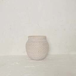 Rackhams Woven Rattan Flower Vase in white wash and natural - Natural - thumbnail 6