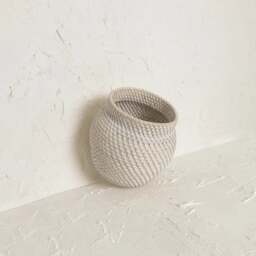 Rackhams Woven Rattan Flower Vase in white wash and natural - Natural - thumbnail 4