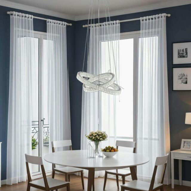 Rackhams Ausilia Polished Chrome and Crystal LED Pendant Ceiling Light - image 1