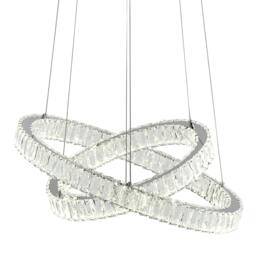 Rackhams Ausilia Polished Chrome and Crystal LED Pendant Ceiling Light - thumbnail 2