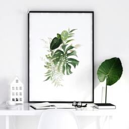 Rackhams Botanical prints - set of 3 wall art prints - 12 x 16 inches / 30.5 x 40.65 cm - Polyester Canvas 260 gsm - Canvas wrapped - thumbnail 4