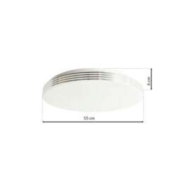 Rackhams Ceiling Lamp Siena 72W LED 550 mm Stylish White And Chrome Circular Design Dimmable Including Remote Control - thumbnail 6
