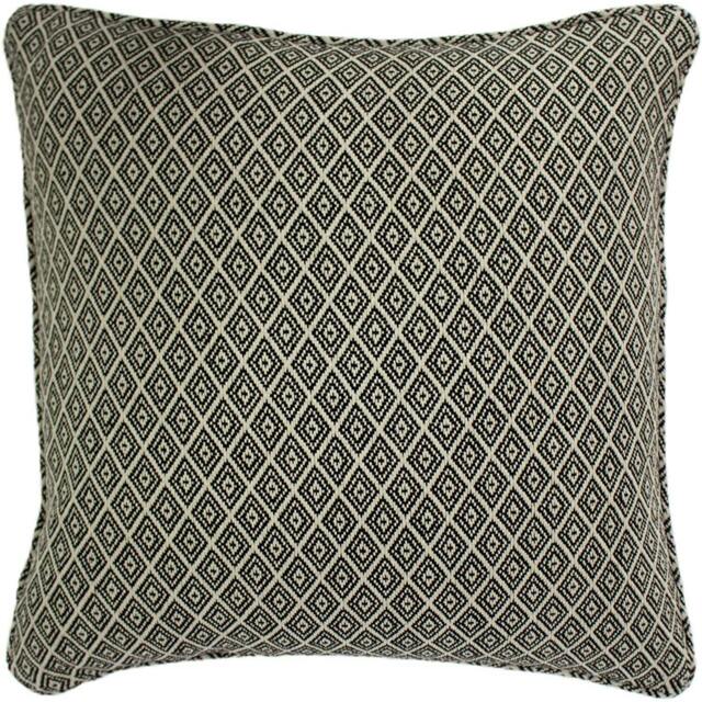 Rackhams Tangier Geometric Cushion Cover - Monochrome - One Size - Monochrome - 47% Polyester/37% Cotton/15% Viscose/1% Nylon - image 1