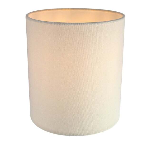 Rackhams Contemporary and Elegant Soft Cream Linen Fabric 18cm High Cylinder Lamp Shade - image 1