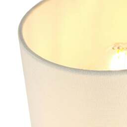 Rackhams Contemporary and Elegant Soft Cream Linen Fabric 18cm High Cylinder Lamp Shade - thumbnail 2