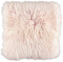 Rackhams Long-Wool Sheepskin Cushion - 35x35 cm - Black - thumbnail 5