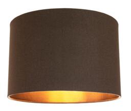 Rackhams Contemporary and Sleek Brown Textured Linen Fabric Drum Lamp Shade 60w Maximum - thumbnail 3