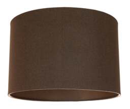 Rackhams Contemporary and Sleek Brown Textured Linen Fabric Drum Lamp Shade 60w Maximum