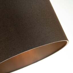 Rackhams Contemporary and Sleek Brown Textured Linen Fabric Drum Lamp Shade 60w Maximum - thumbnail 4