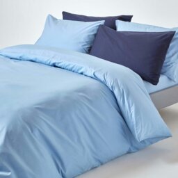 Rackhams Crisp & Cool 200 TC Egyptian Cotton Percale Duvet Cover Set, European Size - Dark Grey - 240 x 220 cm - thumbnail 6