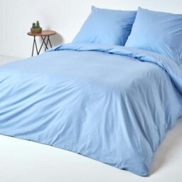 Rackhams Crisp & Cool 200 TC Egyptian Cotton Percale Duvet Cover Set, European Size - Dark Grey - 240 x 220 cm - thumbnail 3