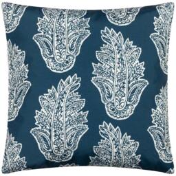 Rackhams Kalindi Paisley Outdoor Cushion Cover - Navy - 43cm x 43cm - Navy - 100% Polyester - thumbnail 1