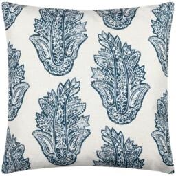 Rackhams Kalindi Paisley Outdoor Cushion Cover - Navy - 43cm x 43cm - Navy - 100% Polyester - thumbnail 2