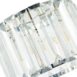 Rackhams Contemporary Easy Fit Chrome Pendant Shade with Clear Acrylic Rectangular Rods - thumbnail 4