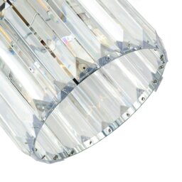 Rackhams Contemporary Easy Fit Chrome Pendant Shade with Clear Acrylic Rectangular Rods - thumbnail 5