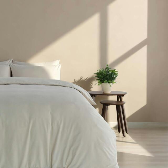 Rackhams Everyday Luxury Cotton Duvet Cover Set - Warm Pebble - Single - Warm Pebble - Cotton - image 1