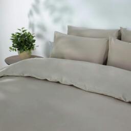 Rackhams Everyday Luxury Cotton Duvet Cover Set - Warm Pebble - Single - Warm Pebble - Cotton - thumbnail 4