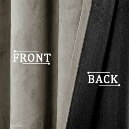 Rackhams Dark Taupe Velvet Darkening Eyelet Curtains - 46x63 Inch Drop - Pair - thumbnail 2