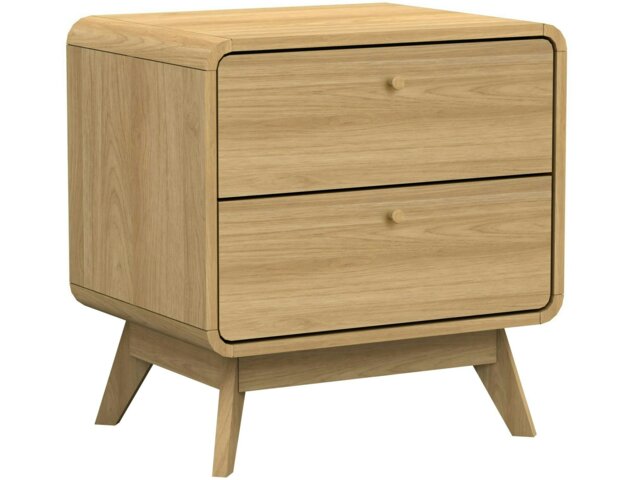Rackhams Cassie Nightstand 2 Drawers Oak Oak 51x39x53cm - Brown - image 1