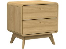 Rackhams Cassie Nightstand 2 Drawers Oak Oak 51x39x53cm - Brown