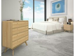 Rackhams Cassie Nightstand 2 Drawers Oak Oak 51x39x53cm - Brown - thumbnail 3