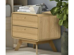 Rackhams Cassie Nightstand 2 Drawers Oak Oak 51x39x53cm - Brown - thumbnail 2