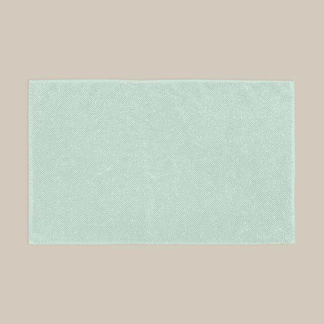 Rackhams Loop Organic Cotton Reversible Bath Mat - Duckegg Blue - image 1
