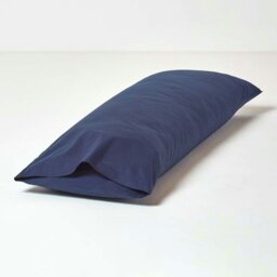 Rackhams Egyptian Cotton Housewife Body Pillowcase 200 TC - Navy Blue - thumbnail 3