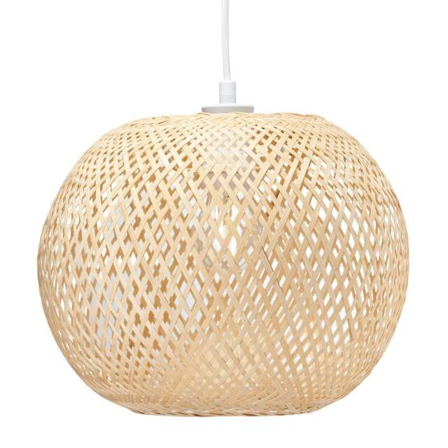 Rackhams Eco Friendly Modern Spherical Cage Design Bamboo Strapping Pendant Lamp Shade - image 1