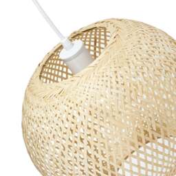 Rackhams Eco Friendly Modern Spherical Cage Design Bamboo Strapping Pendant Lamp Shade - thumbnail 4