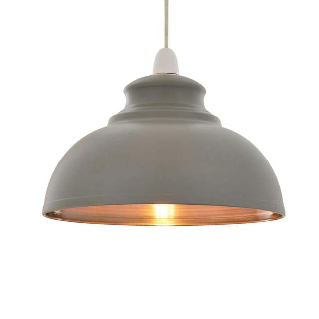 Rackhams Maris Matte Grey Easy-Fit Pendant - image 1