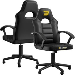 Rackhams Valor Mid Back PC Gaming Chair - Black - thumbnail 1