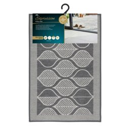 Rackhams Expression Machine Washable Entrance Doormat, 50x75cm - Leaves