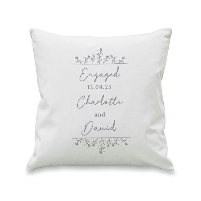 Rackhams Personalised Grey Floral Cushion - image 1