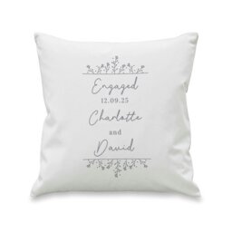 Rackhams Personalised Grey Floral Cushion