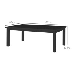 Rackhams Aluminium Outdoor Coffee Table Patio Table, Black - thumbnail 6