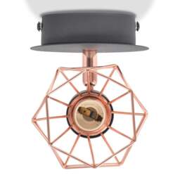 Rackhams Wall Lamps 2 pcs with 2 LED Filament Bulbs 8 W - Metal base + iron wire lampshade - thumbnail 5