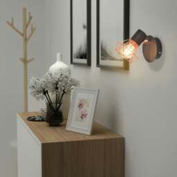 Rackhams Wall Lamps 2 pcs with 2 LED Filament Bulbs 8 W - Metal base + iron wire lampshade - thumbnail 2