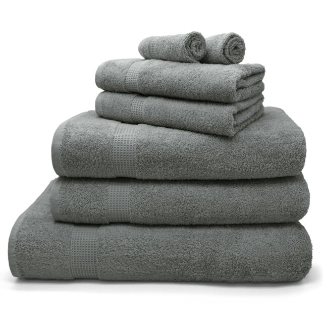 Rackhams Luxury Egyptian Cotton Towels 550gsm Grey - Grey - Hand towel