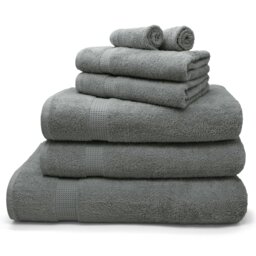 Rackhams Luxury Egyptian Cotton Towels 550gsm Grey - Grey - Hand towel
