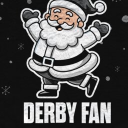 Rackhams Santa is a Derby Football  Fan - Luxury Fleece Blanket 150cm X 150cm - thumbnail 3