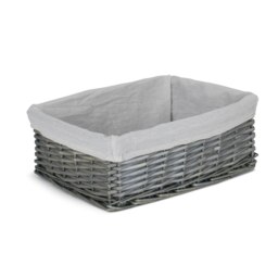 Rackhams Antique Wash Wicker Storage Basket with Lining - Small - thumbnail 5