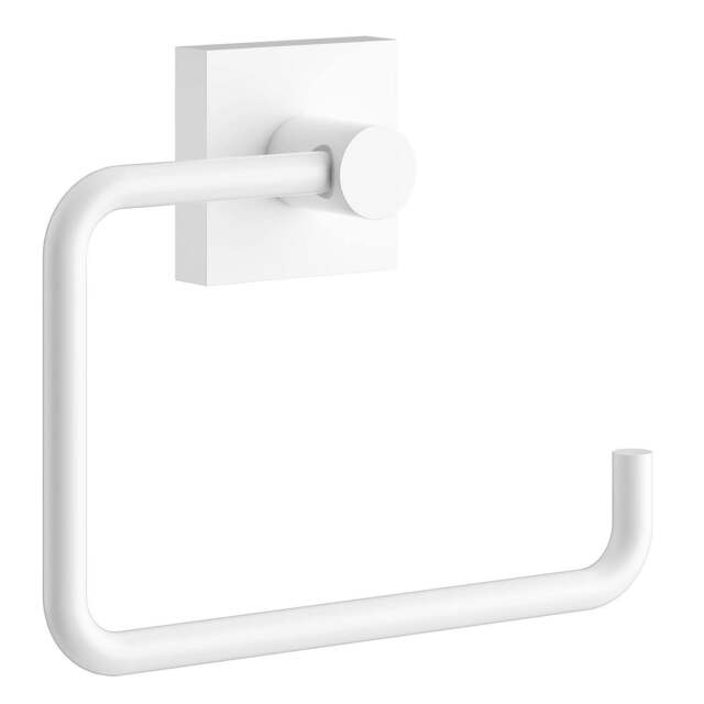 Rackhams Matt White Toilet Roll Holder - image 1