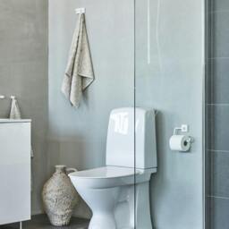 Rackhams Matt White Toilet Roll Holder - thumbnail 3