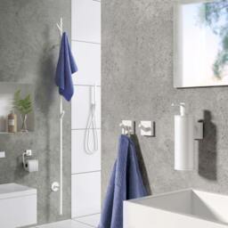 Rackhams Matt White Toilet Roll Holder - thumbnail 2