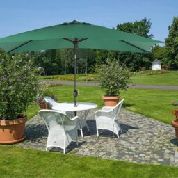 Rackhams 3M Sunshade Parasol Umbrella Easy Tilt for Outdoor Market Table - Only square water tank base - thumbnail 5