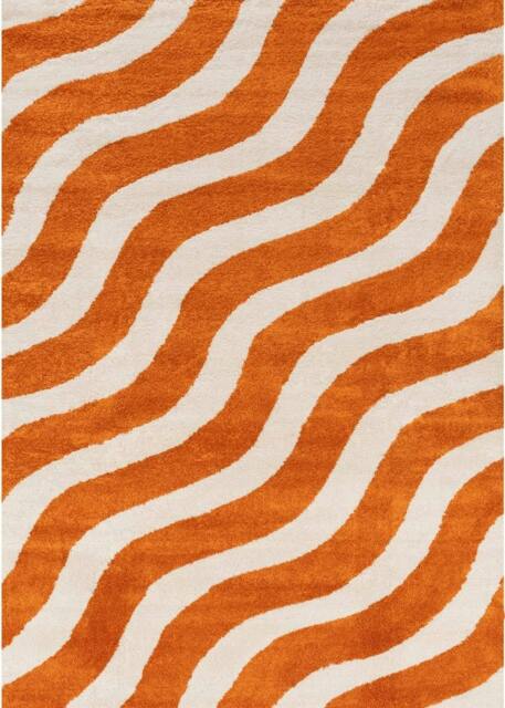 Rackhams Joli Wave Orange & White Rug - 200X290 cm - image 1