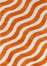 Rackhams Joli Wave Orange & White Rug - 200X290 cm
